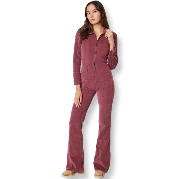 NWT Free People Jayde Cord Flare Jumpsuit - Picture 1 of 8